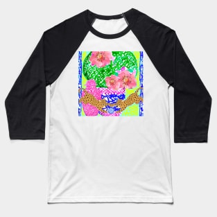 Playing cheetah cubs and chinoiserie jar Baseball T-Shirt